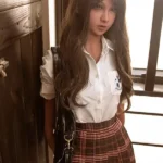 138cm 4ft5 TPE Small Breast Petite Body Sex Doll #27 Head in JK Sailor Uniform