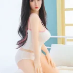 140cm 4ft6 TPE Black Straight Hair Fair Skin Seductive Lingerie Sex Doll