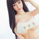 140cm 4ft6 TPE Black Straight Hair Fair Skin Seductive Lingerie Sex Doll