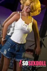 140cm 4ft6 TPE Blonde Hair Perky Chests Sex Doll In Stock(US Only)
