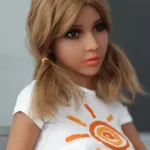 140cm 4ft6 TPE Blonde Ponytail Small Breasts Sex Doll In Stock(EU Only)