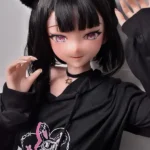 148cm 4ft9 Black Casual Sweatshirt Sex Dolls Lifelike Dolls For Adults