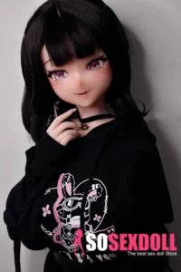 148cm 4ft9 Black Casual Sweatshirt Sex Dolls Lifelike Dolls For Adults