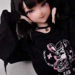 148cm 4ft9 Black Casual Sweatshirt Sex Dolls Lifelike Dolls For Adults