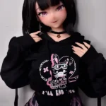 148cm 4ft9 Black Casual Sweatshirt Sex Dolls Lifelike Dolls For Adults