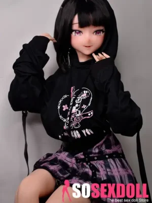 148cm 4ft9 Black Casual Sweatshirt Sex Dolls Lifelike Dolls For Adults