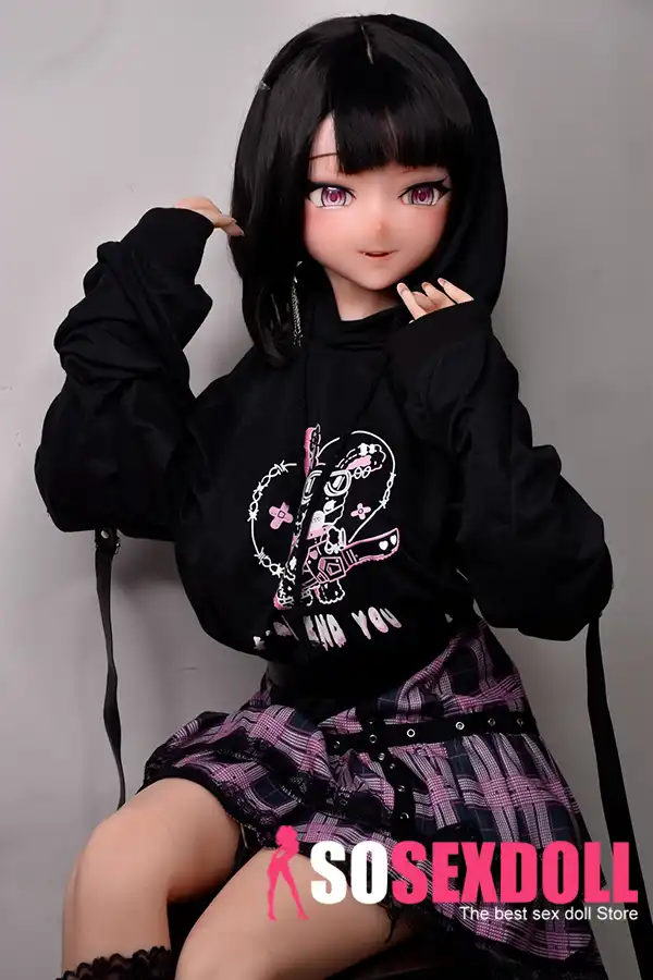 148cm 4ft9 Black Casual Sweatshirt Sex Dolls Lifelike Dolls For Adults