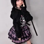 148cm 4ft9 Black Casual Sweatshirt Sex Dolls Lifelike Dolls For Adults