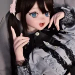 148cm 4ft9 Black Dress With Twin Tails Cute Sex Dolls Real Love Sex Dolls Sex Robots