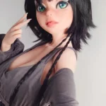 148cm 4ft9 Black Short Hair Green Eyes Sex Dolls Sex Dolls Life Like Dolls