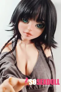 148cm 4ft9 Black Short Hair Green Eyes Sex Dolls Sex Dolls Life Like Dolls