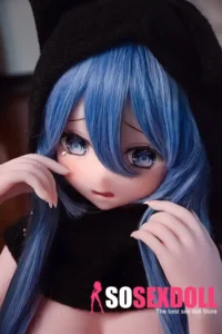 148cm 4ft9 Blue Haired Crying Sex Dolls Rosemary Silicone Sex Dolls