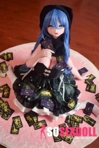 148cm 4ft9 Blue Haired Crying Sex Dolls Rosemary Silicone Sex Dolls