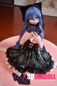 148cm 4ft9 Blue Haired Crying Sex Dolls Rosemary Silicone Sex Dolls