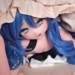 148cm 4ft9 Blue Haired Crying Sex Dolls Rosemary Silicone Sex Dolls