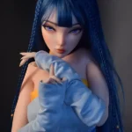 148cm 4ft9 Blue Haired Strapless Dress Sex Dolls High Quality Sex Dolls