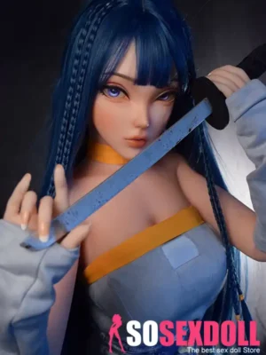 148cm 4ft9 Blue Haired Strapless Dress Sex Dolls High Quality Sex Dolls