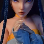 148cm 4ft9 Blue Haired Strapless Dress Sex Dolls High Quality Sex Dolls