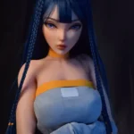 148cm 4ft9 Blue Haired Strapless Dress Sex Dolls High Quality Sex Dolls