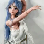 148cm 4ft9 Blue Long Haired Elf Ear Love Dolls True Life Dolls Video Game Sex Dolls