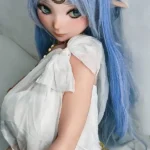 148cm 4ft9 Blue Long Haired Elf Ear Love Dolls True Life Dolls Video Game Sex Dolls
