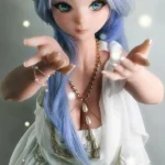 148cm 4ft9 Blue Long Haired Elf Ear Love Dolls True Life Dolls Video Game Sex Dolls