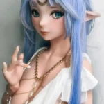 148cm 4ft9 Blue Long Haired Elf Ear Love Dolls True Life Dolls Video Game Sex Dolls