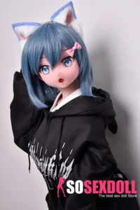 148cm 4ft9 Blue Short Haired Cute Love Dolls Female Sex Robots