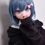 148cm 4ft9 Blue Short Haired Cute Love Dolls Female Sex Robots