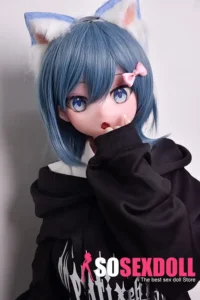 148cm 4ft9 Blue Short Haired Cute Love Dolls Female Sex Robots