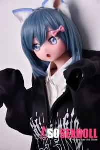 148cm 4ft9 Blue Short Haired Cute Love Dolls Female Sex Robots