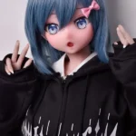 148cm 4ft9 Blue Short Haired Cute Love Dolls Female Sex Robots