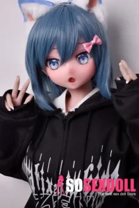 148cm 4ft9 Blue Short Haired Cute Love Dolls Female Sex Robots