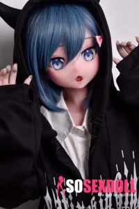 148cm 4ft9 Blue Short Haired Cute Love Dolls Female Sex Robots