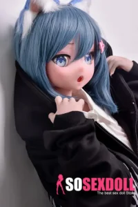 148cm 4ft9 Blue Short Haired Cute Love Dolls Female Sex Robots