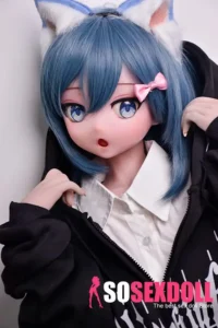148cm 4ft9 Blue Short Haired Cute Love Dolls Female Sex Robots