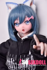 148cm 4ft9 Blue Short Haired Cute Love Dolls Female Sex Robots