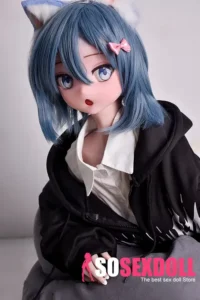 148cm 4ft9 Blue Short Haired Cute Love Dolls Female Sex Robots