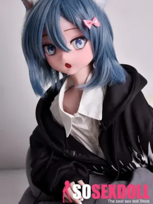 148cm 4ft9 Blue Short Haired Cute Love Dolls Female Sex Robots