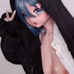 148cm 4ft9 Blue Short Haired Cute Love Dolls Female Sex Robots