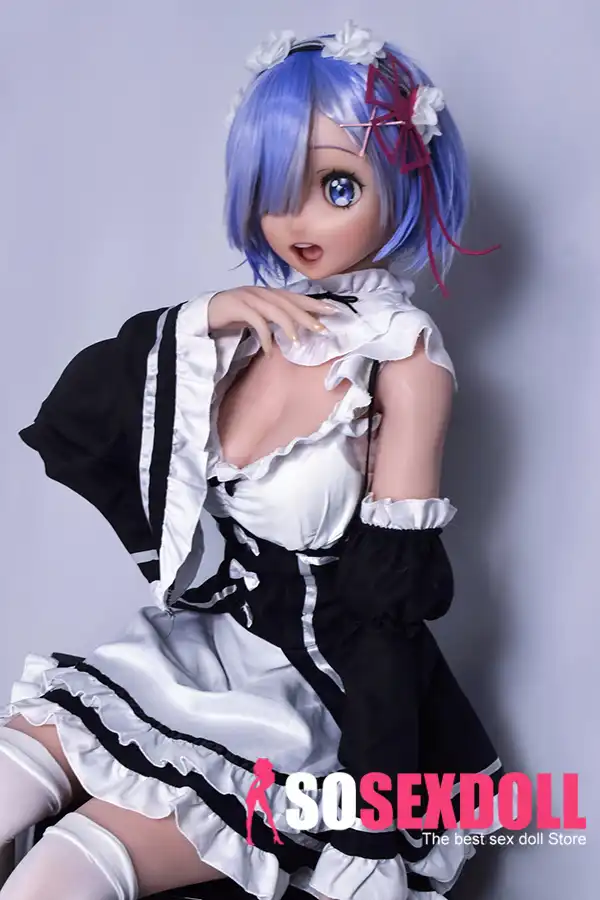 148cm 4ft9 Blue Short Haired Sweet Love Dolls Real Love Sex Dolls Sex Robots