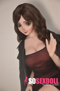 148cm 4ft9 Brown Curly Hair Seductive Sex Dolls Realistic Love Dolls Vagina Toys