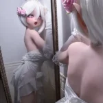 148cm 4ft9 Cute Sex Dolls In A White Short Dress Silicone Love Dolls Adult Toys
