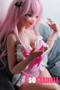 148cm 4ft9 Cute Sex Dolls With Pink Long Hair Adult Sex Toys