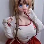 148cm 4ft9 Cute Yellow Hair Cat Ear Love Dolls Realistic Love Dolls Vagina Toys