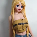 148cm 4ft9 Golden Cat Ear Long Hair Sex Dolls Cheap Sex Toys Female Sex Dolls