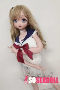 148cm 4ft9 Golden Curly Hair Uniform Sex Dolls Fantasy Dolls Sex Toys