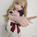 148cm 4ft9 Golden Curly Hair Uniform Sex Dolls Fantasy Dolls Sex Toys