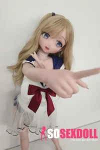 148cm 4ft9 Golden Curly Hair Uniform Sex Dolls Fantasy Dolls Sex Toys
