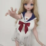 148cm 4ft9 Golden Curly Hair Uniform Sex Dolls Fantasy Dolls Sex Toys